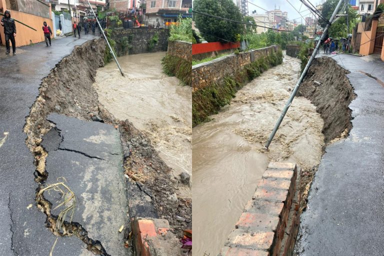 काठमाडौंका विभिन्न स्थानमा डुबानको खतरा, महानगरले शुरु गर्‍यो हेल्पलाइन सेवा