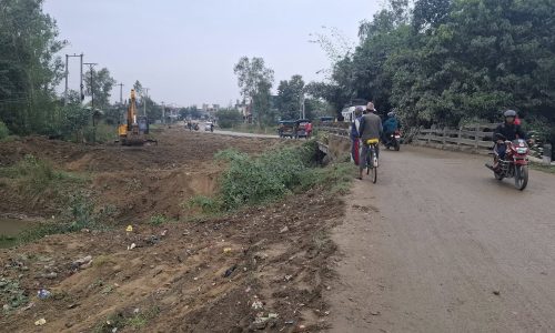 नेपालगञ्ज-गुलरिया सडकमा चार ‘लेन’को पुल निर्माण हुँदै