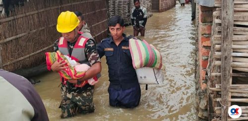 बाढीले मधेशमा डुबान, सयौं विस्थापित