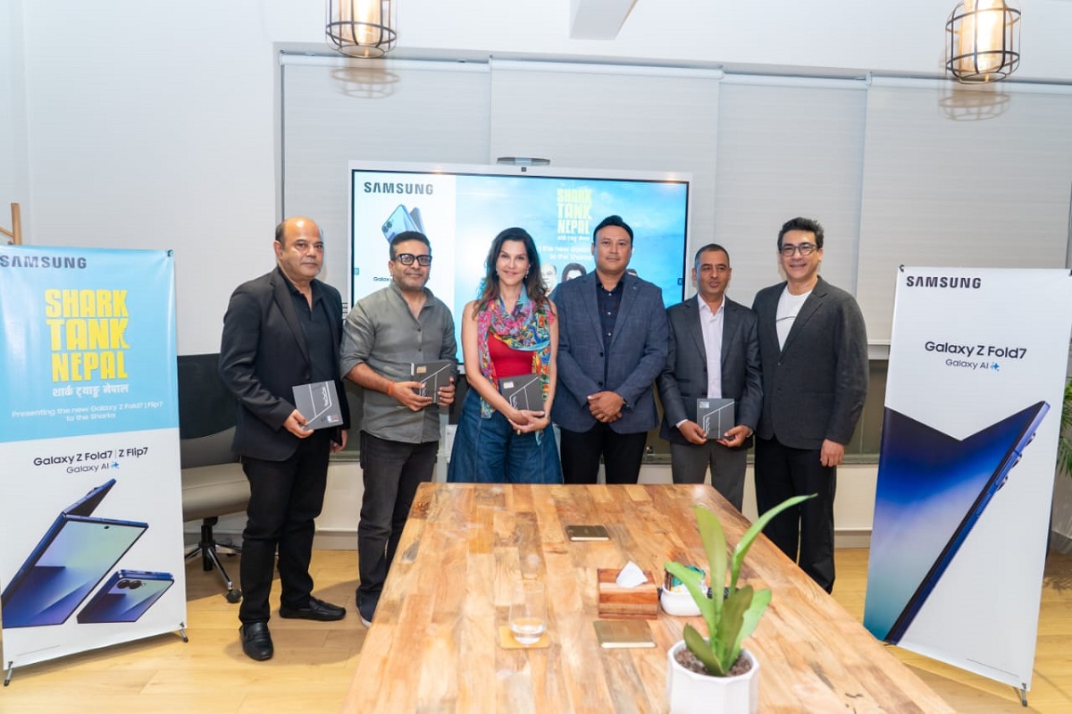 शार्कहरूमाझ सामसङ नेपालको ‘ग्यालेक्सी जेड फोल्ड ७’ प्रस्तुत