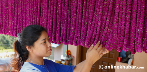 तिहारमा ४५ लाख माला खपत हुने, फूलमा ‘भ्यालु एड’ ले उपभोक्तालाई महँगो