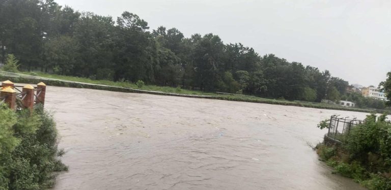 यूएन पार्क छेउमा भरियो बागमती