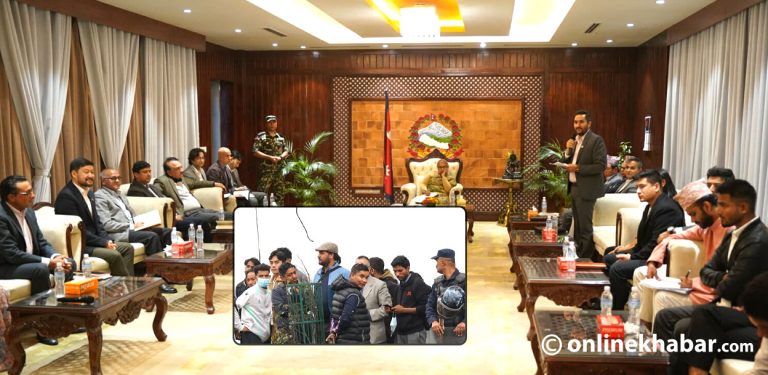 बालुवाटारमा भित्र त्रिपक्षीय वार्ता, बाहिर घाइतेको नाराबाजी