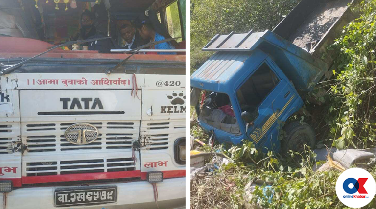 काभ्रेमा बसले ट्रकलाई ठक्कर दिँदा ८ जना घाइते, ३ को अवस्था गम्भीर