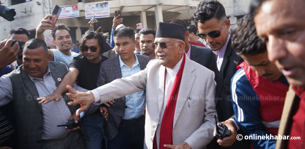 जेनजी आन्दोलनपछि पहिलोपटक पार्टी कार्यालय पुगे ओली