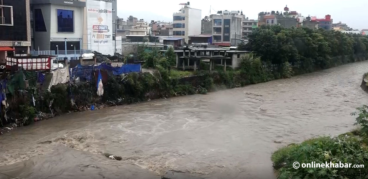 उपत्यकाका नदीमा जलसतह बढ्यो