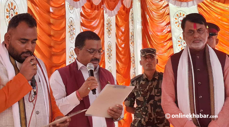 मधेशमा जनमत र एकीकृत समाजवादीबाट दुई विनाविभागीय मन्त्रीले लिए सपथ