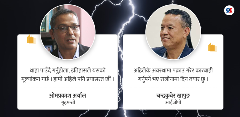 ओली र लेखकविरुद्ध जाहेरी : सतहमा गृहमन्त्री-प्रहरी टकराव