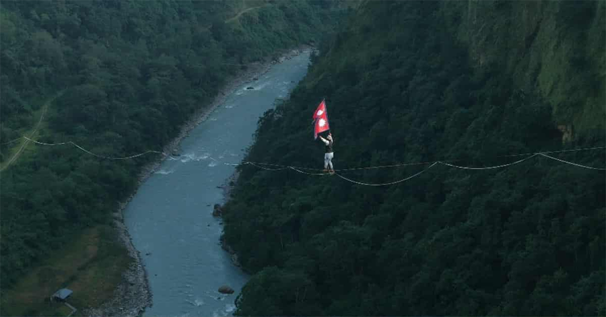 पर्वतमा नेपालकै अग्लो हाइलाइनको सफल परीक्षण