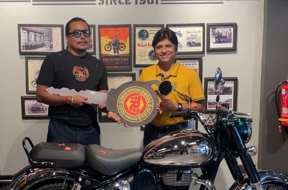 रोयल इन्फिल्डसँग सन्दिप क्षेत्रीको सहकार्य