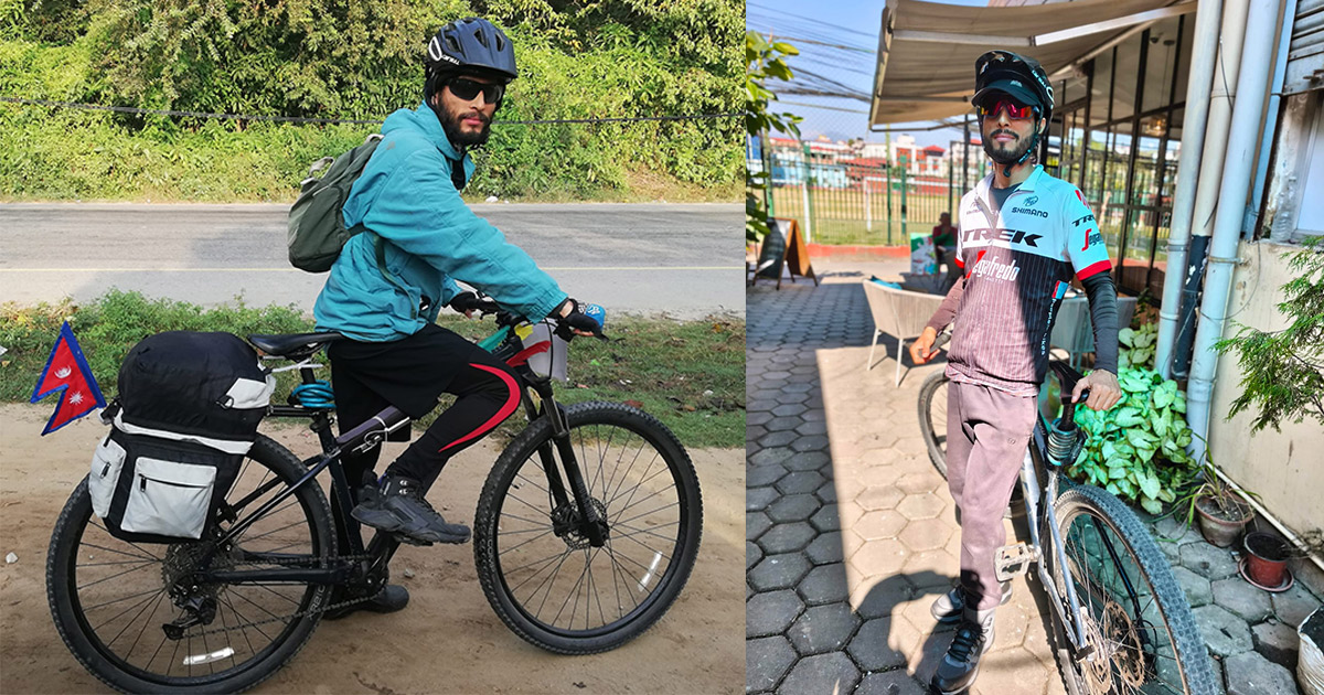 जसले गर्दैछन् ४६२ किलोमिटर साइकल यात्रा गरी क्यान्सर रोगी बालबालिकालाई सहयोग