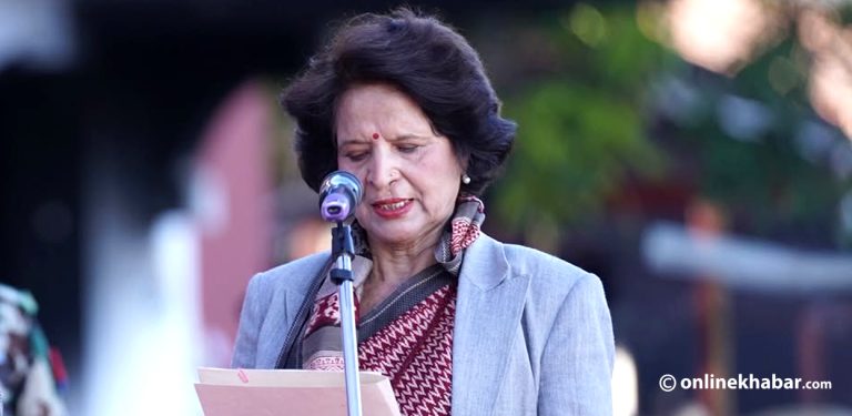 सिंहदरबारको घुम्ने मेचमा सुधा शर्मा