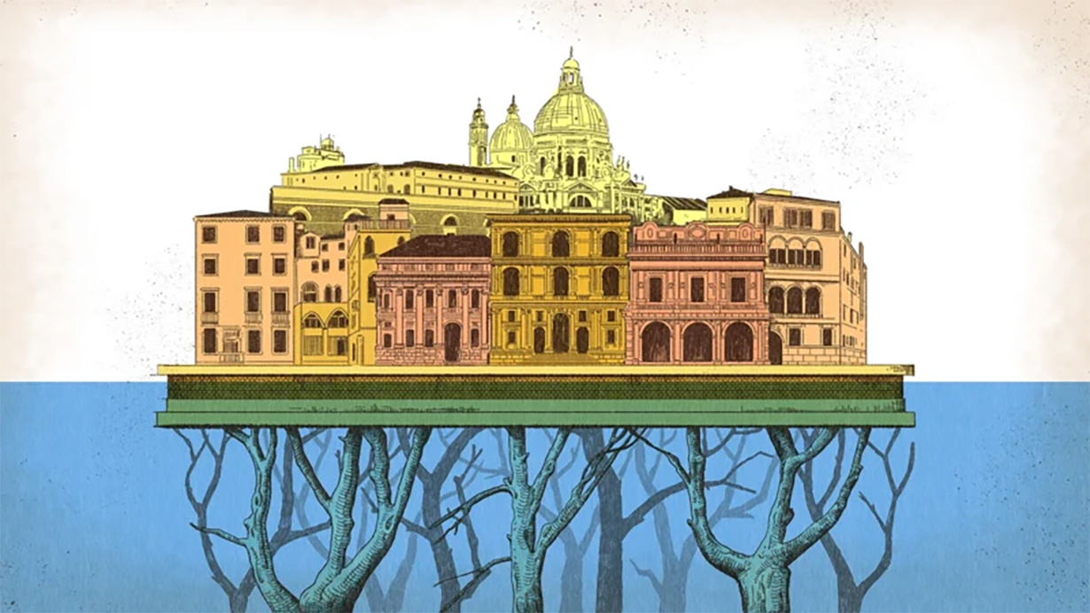 १६ सय वर्षदेखि काठका खम्बाले थामिरहेको भेनिस सहर