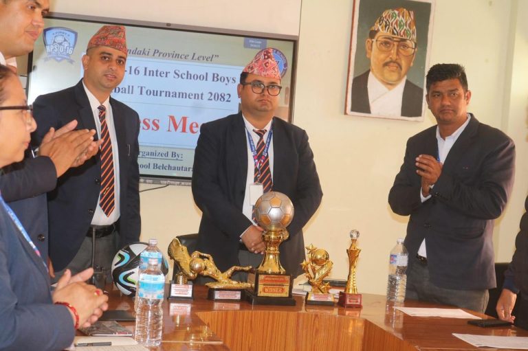 गण्डकी प्रदेश स्तरीय यू-१६ अन्तरविद्यालय फुटबल हुने