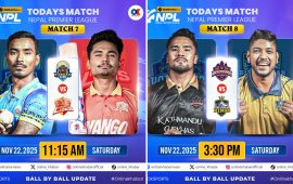 एनपीएलमा आज दुई खेल हुँदै, कर्णाली र लुम्बिनी तथा काठमान्डु र विराटनगर खेल्दै