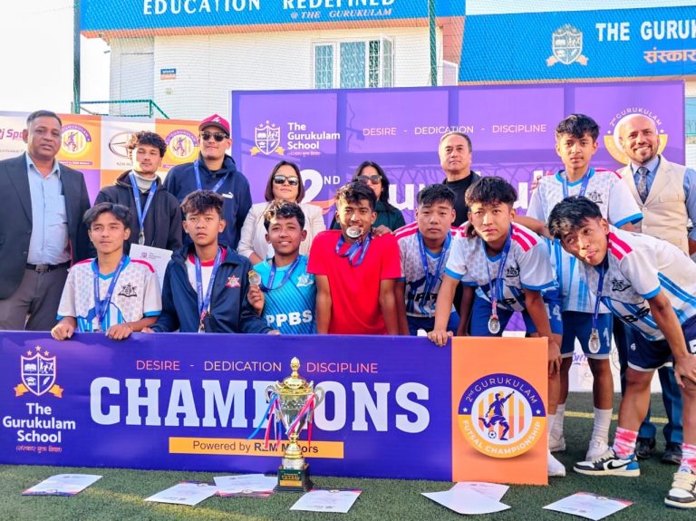 पिस प्वान्टले जित्यो गुरुकुलम इन्टर स्कुल फुटसलको उपाधि