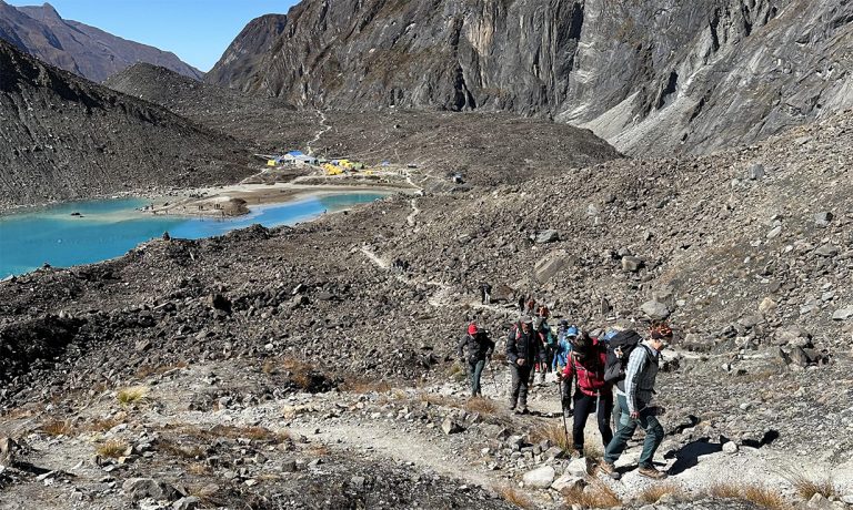 पदमार्ग निर्माण भएपछि अन्नपूर्ण आधार शिविर पुग्ने पर्यटकको चाप बढ्यो