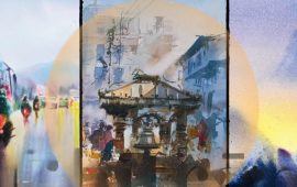 जलरङ कलाकारहरूको ‘चित्रण’ कला प्रदर्शनी भोलिदेखि