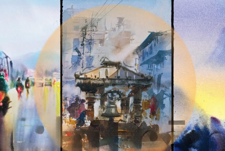 जलरङ कलाकारहरूको ‘चित्रण’ कला प्रदर्शनी भोलिदेखि