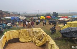 धान बेच्न किसान रातभरि लाइनमा