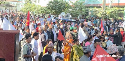 धनगढीमा एमालेको जनसभा (तस्वीरहरू)