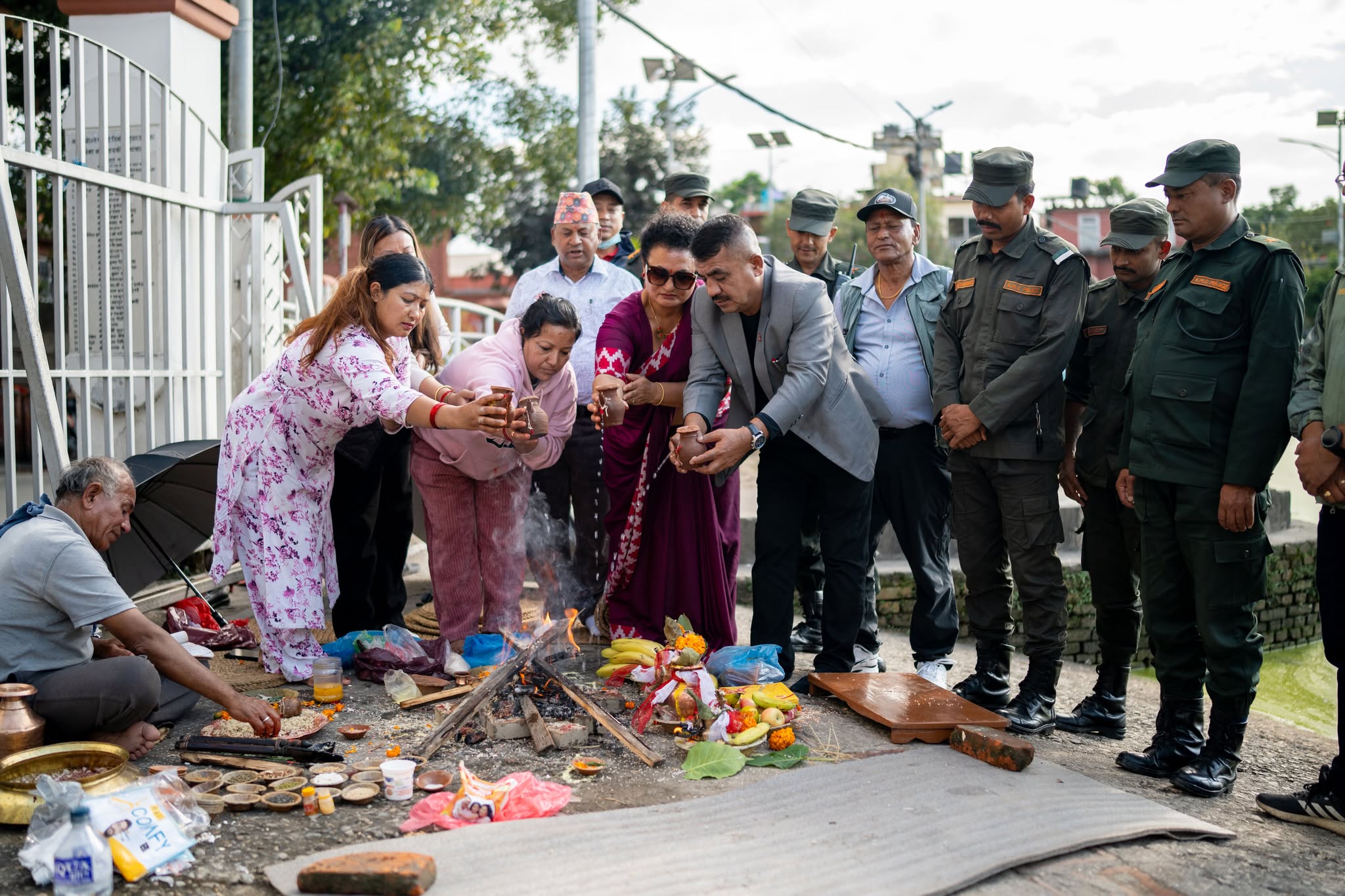 क्षमा पूजा गरेर गहनापोखरी पुनर्निर्माण सुरु