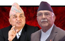 एमालेमा सुरु भयो ओली-पोखरेल प्रतिस्पर्धा