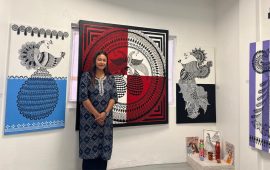 काठमाडौंमा मोडर्न मिथिला आर्ट चिनाउँदै मनिसा