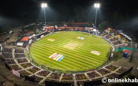 कीर्तिपुरमा पहिलो पटक फ्लडलाइटमा क्रिकेट (तस्वीरहरू)