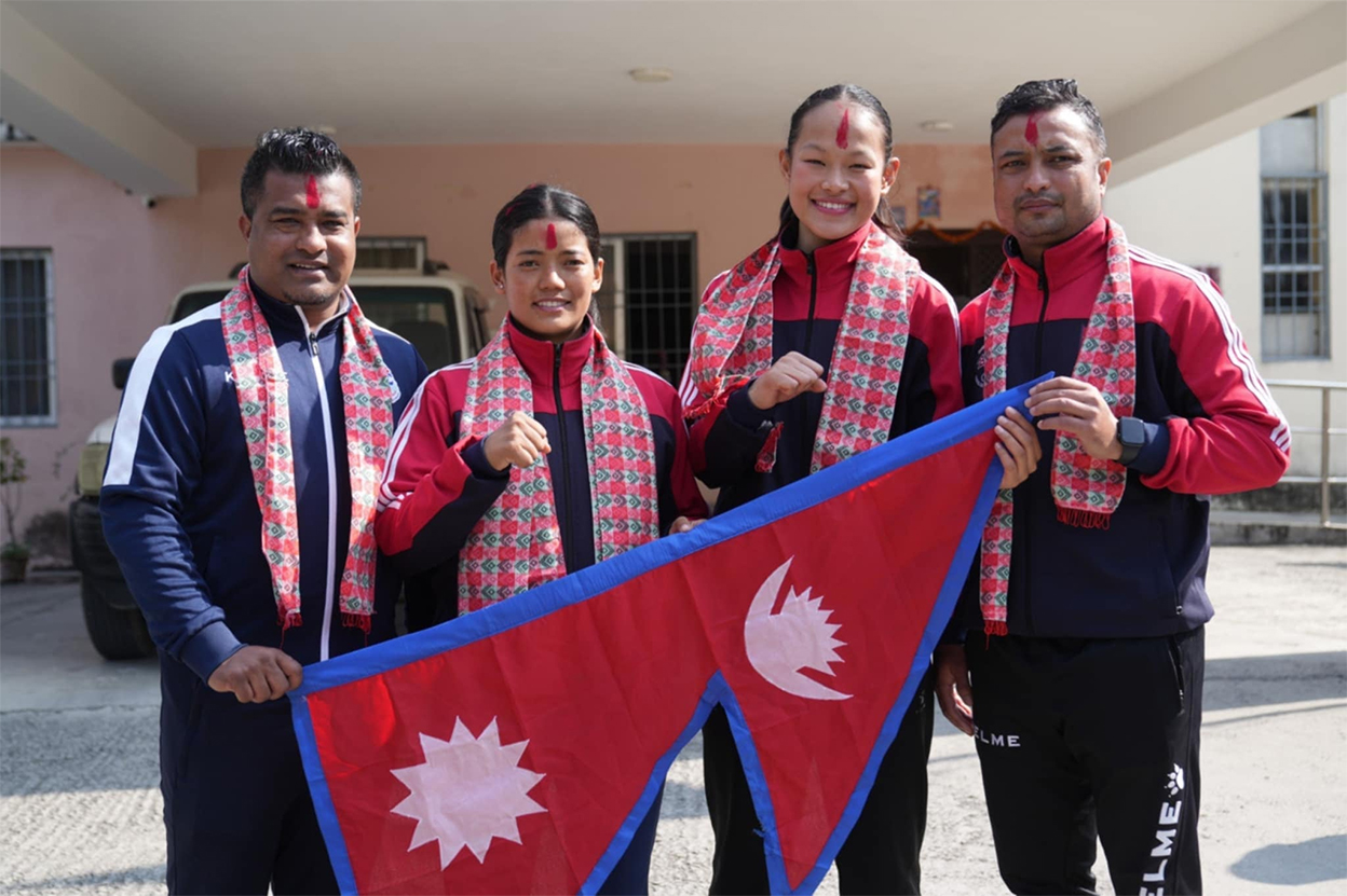 नेपाली कराँते टोली इजिप्ट जाने