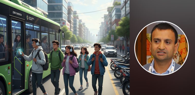 मोटरसाइकल वा कार होइन, जेनजीले सार्वजनिक बस चढून्