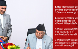 संवैधानिक परिषद् अध्यादेशबारे चार कोणबाट विश्लेषण गर्दै राष्ट्रपति