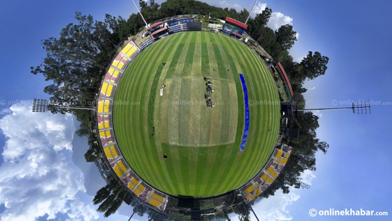 स्फेरिकल भ्यूमा त्रिवि क्रिकेट रंगशालाको फ्लडलाइट (तस्वीरहरू)