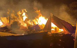 तेम्बा बजारमा आगलागी हुँदा एक करोड १८ लाखभन्दा बढी क्षति