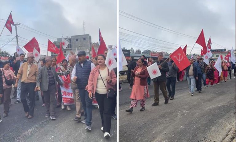 संसद पुनर्स्थापनाको माग गर्दै एमालेले थाल्यो पालिकास्तरीय भेला र प्रदर्शन