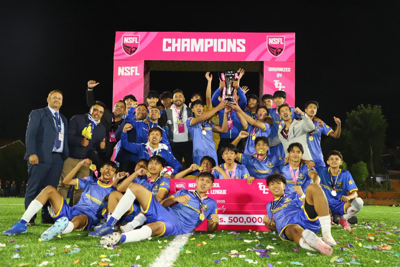 जेम्स थण्डरबोल्टल जित्यो नेपाल स्कुल फुटबल लिगको उपाधि