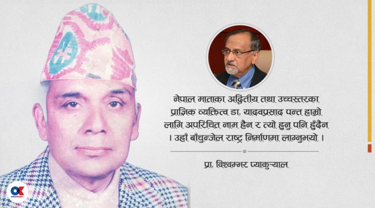 डा. यादवप्रसाद पन्त, जसले नेपालको अर्थतन्त्रलाई अन्तर्राष्ट्रिय परिचय दिलाए