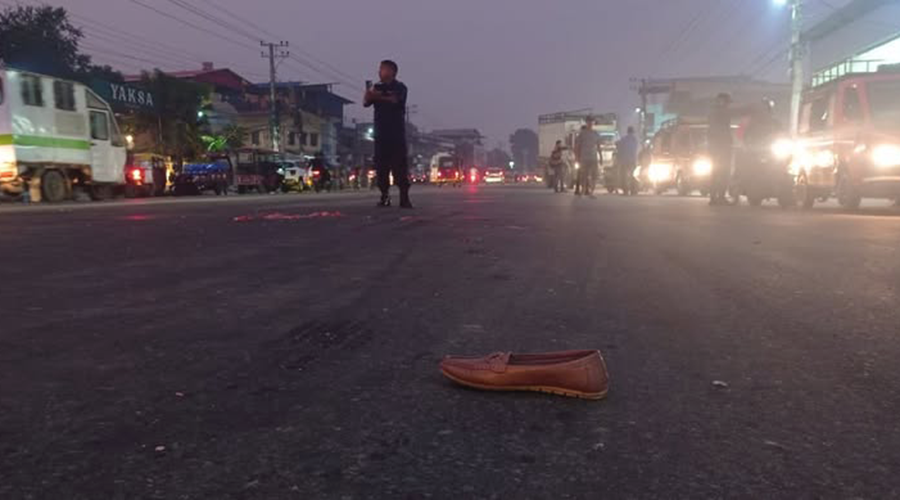 विराटनगरमा ट्रकको ठक्करबाट महिलाको मृत्यु, श्रीमान् घाइते