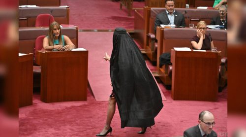 बुर्का लगाएर विरोध गरेकी अस्ट्रेलियाली सिनेटर एक वर्ष निलम्बित