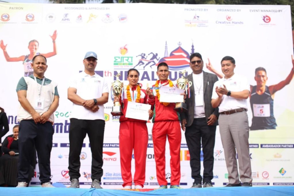 खडक र पुर्णलक्ष्मीलाई ११औं धारा नेपालगन्ज म्याराथनको उपाधि, एन्जल्स स्कुललाई नेपालगन्ज ट्रफी