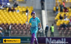 जोन सिम्पसनको अर्धशतकमा काठमान्डुले चितवनलाई दियो १४३ रनको लक्ष्य