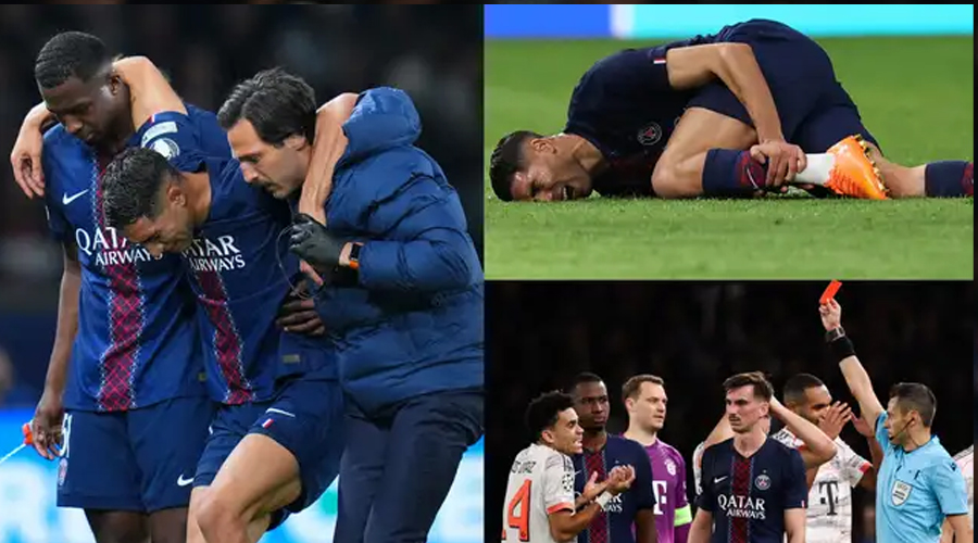 डियाजको खराब फाउलपछि हाकिमी चोटग्रस्त, रुँदै मैदानबाट बाहिरिए