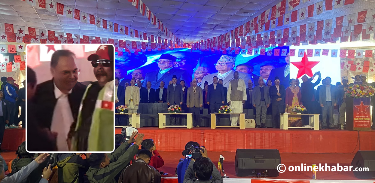 प्रचण्ड-माधवसहितको एकता घोषणा कार्यक्रममा पुगे झलनाथ खनाल