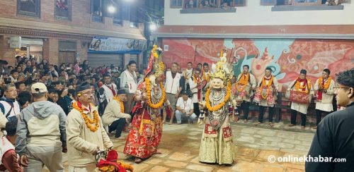 काभ्रेको बनेपामा १२ वर्षे नरदेवी नाच (तस्वीर)