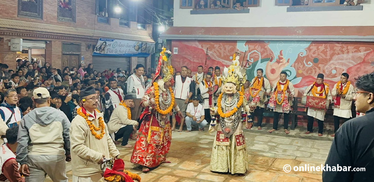 काभ्रेको बनेपामा १२ वर्षे नरदेवी नाच (तस्वीर)