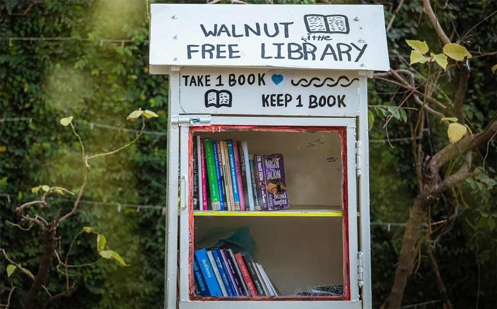 ‘वालनट बिस्ट्रो’ रेस्टुरेन्टमा पुस्तकालय, आफ्नो पुस्तक राखेर अर्को लिन मिल्ने