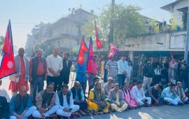 मधेश भवन अगाडि आज सातौं दिन पनि सांसदहरु धर्नामा