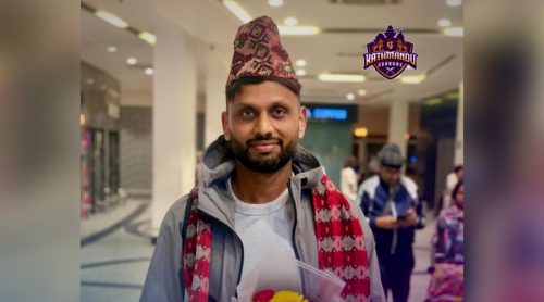 एनपीएल खेल्न नेपाल आइपुगे मिलिन्द कुमार