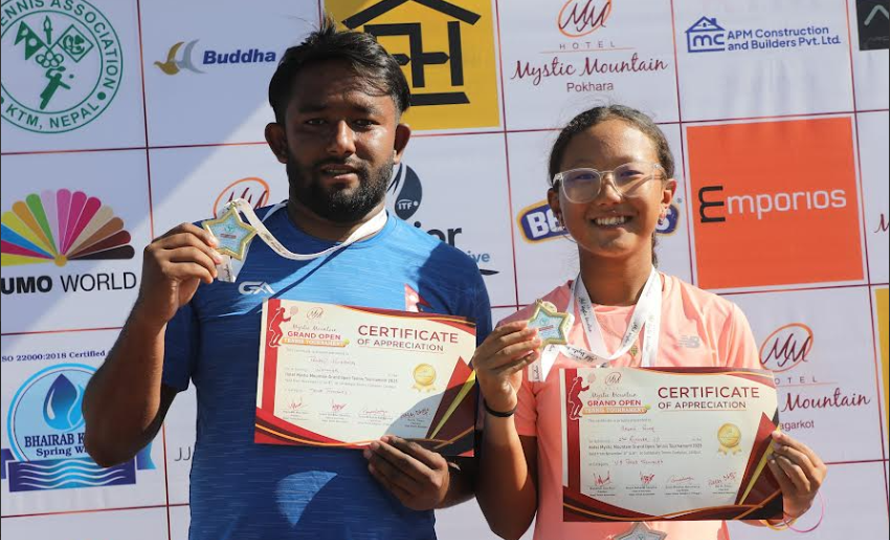 मिस्टिक माउन्टेन : सिंगल्सतर्फ प्रदीप र शिभाली च्याम्पियन