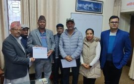 राष्ट्रिय ऊर्जाशील पार्टीले पायो दल दर्ताको प्रमाणपत्र